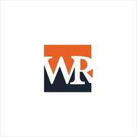 Initiale Brief wr Logo oder rw Logo Vektor Design Vorlage