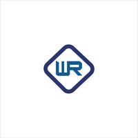 Initiale Brief wr Logo oder rw Logo Vektor Design Vorlage