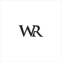 Initiale Brief wr Logo oder rw Logo Vektor Design Vorlage