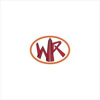 Initiale Brief wr Logo oder rw Logo Vektor Design Vorlage