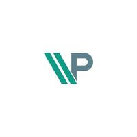 första brev pw logotyp eller wp logotyp vektor design mall