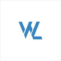 Initiale Brief wl Logo oder lw Logo Vektor Design Vorlage