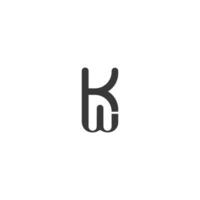 alphabet buchstaben initialen monogramm logo kw, wk, k und w vektor