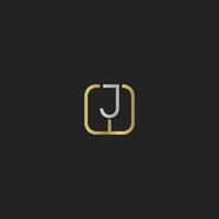 jw, wj, j och w abstrakt första monogram brev alfabet logotyp design vektor