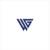 Initiale Brief wg Logo oder gw Logo Vektor Design Vorlage