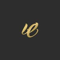 eh, vi, e och w abstrakt första monogram brev alfabet logotyp design vektor
