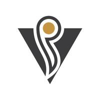 Initiale Brief vp Logo oder pv Logo Vektor Design Vorlage