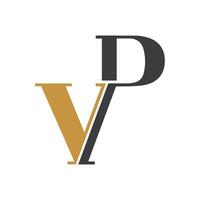 Initiale Brief vp Logo oder pv Logo Vektor Design Vorlage