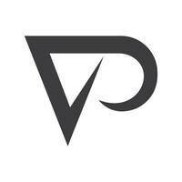 första brev vp logotyp eller pv logotyp vektor design mall