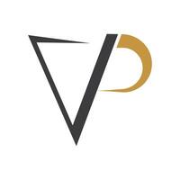 Initiale Brief vp Logo oder pv Logo Vektor Design Vorlage