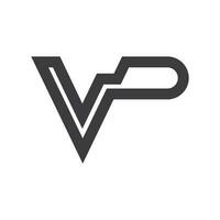 Initiale Brief vp Logo oder pv Logo Vektor Design Vorlage