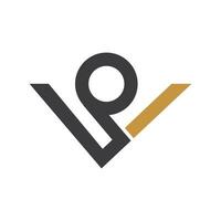 Initiale Brief vp Logo oder pv Logo Vektor Design Vorlage