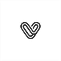 första brev v logotyp vektor design mall
