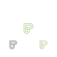 pu, upp, p och u abstrakt första monogram brev alfabet logotyp design vektor