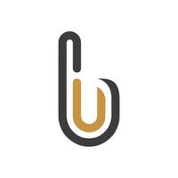 Initiale Brief ub Logo oder bu Logo Vektor Design Vorlage