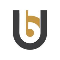 Initiale Brief ub Logo oder bu Logo Vektor Design Vorlage