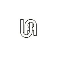 Alphabet Initialen Logo Au, ua, ein und u vektor