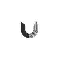 alfabet brev initialer monogram logotyp U u, u vektor