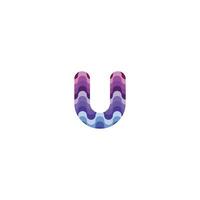 alfabet brev initialer monogram logotyp U u, u vektor