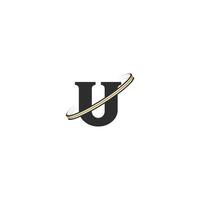 alfabet brev initialer monogram logotyp U u, u vektor