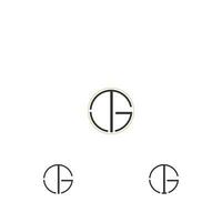 alfabetet bokstäver initialer monogram logotyp gt, tg, g och t vektor