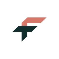 Initiale Brief tf Logo oder ft Logo Vektor Design Vorlage