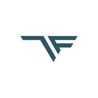 Initiale Brief tf Logo oder ft Logo Vektor Design Vorlage