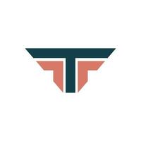 Initiale Brief tf Logo oder ft Logo Vektor Design Vorlage