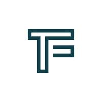 första brev tf logotyp eller med logotyp vektor design mall