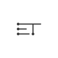 und, te, e und t abstrakt Initiale Monogramm Brief Alphabet Logo Design vektor