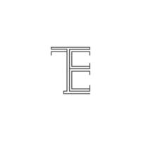 et, te, e och t abstrakt första monogram brev alfabet logotyp design vektor