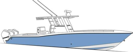hög kvalitet fiske båt vektor och illustration