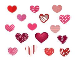 Valentinstag süß Herz Dekoration Element einstellen vektor