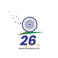 glücklich Republik Tag Indien. 26 Januar.indisch Republik Tag Feier Gruß Karte mit Text Vektor Design