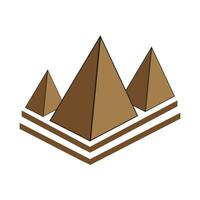 pyramid ikon logotyp vektor design mall
