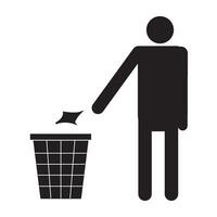 Müll Symbol Logo Vektor Design Vorlage