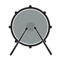trumma ikon logotyp vektor design mall