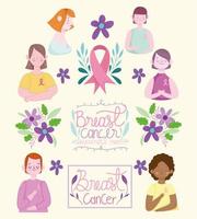 Brustkrebs und weiblich vektor