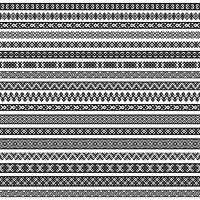 Border Dekorationsmuster in schwarzen und weißen Farben. Vektorabbildungen. vektor
