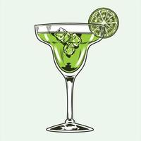 Cocktailgläser realistische Design-Vektor-Illustration