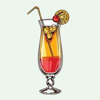 Cocktailgläser realistische Design-Vektor-Illustration
