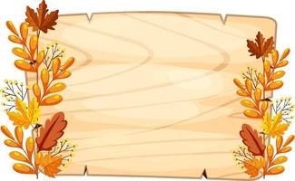 Herbst-Holz-Banner-Vorlage vektor