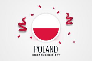 Polen Nationaler Unabhängigkeitstag Feier Illustration Template Design vektor