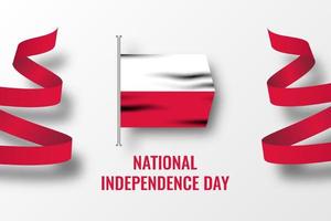 Polen Nationaler Unabhängigkeitstag Feier Illustration Template Design vektor