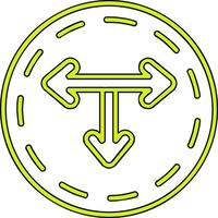 t-Kreuzungsvektorsymbol vektor