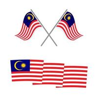 Malaysia Flagge Vektor Icon Design Illustration