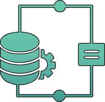 Vektorsymbol für die Datenintegration vektor