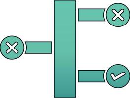 Vektorsymbol für die Entscheidungsfindung vektor