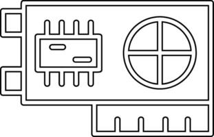 Grafikkarten-Vektorsymbol vektor