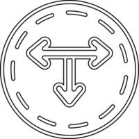 t-Kreuzungsvektorsymbol vektor